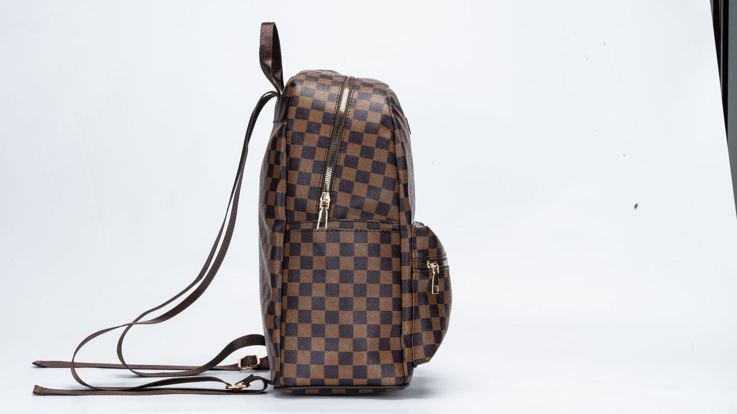 womens classic checkered vintage backpack