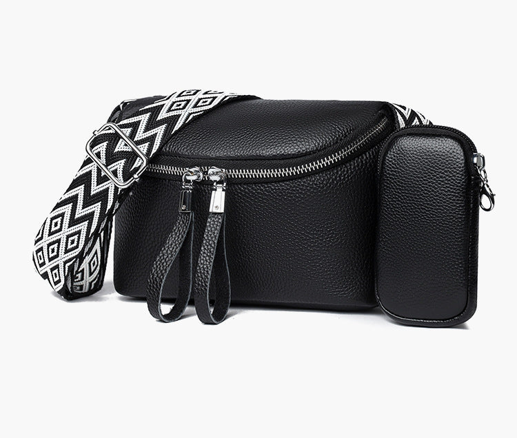 first layer cattlehide leather fashion shoulder messenger bag for women