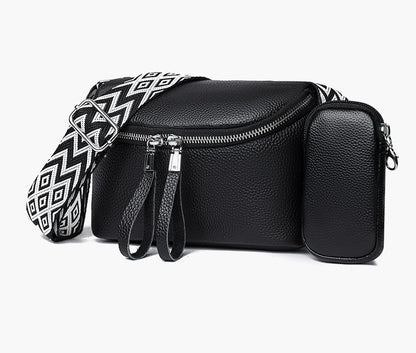 first layer cattlehide leather fashion shoulder messenger bag for women