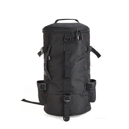 cylindrical fishing gear backpack cylindrical rod satchel