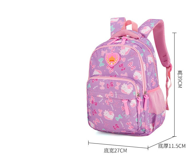 new student bag simple splash proof backpack sweet print backpack three piece