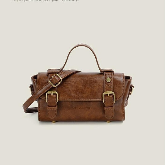 fashion retro round bag advanced texture