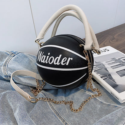 basketball shape handbags and purses for women chain shoulder crossbody bag girls ladies handbags