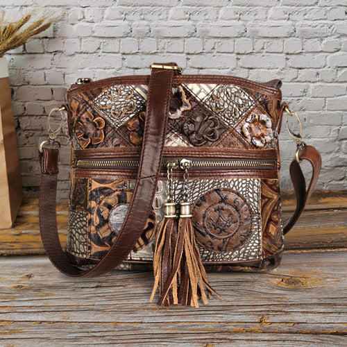 western style large capacity niche design messenger bag