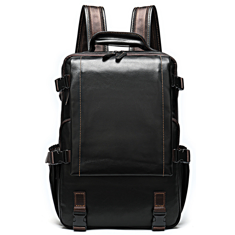 mens retro fashion leather backpack