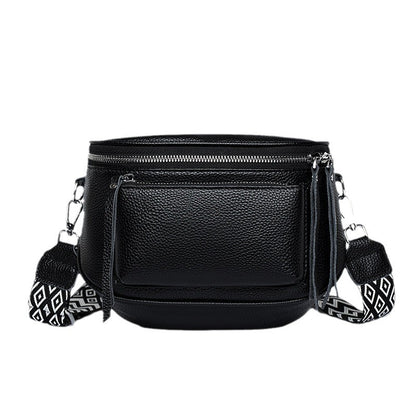 new first layer cowhide saddle bag large capacity shoulder bag