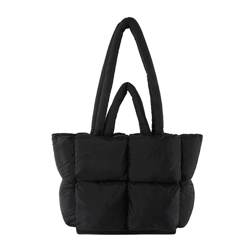 Large Capacity Soft High-grade Cotton-filled Western Style All-matching Underarm Shoulder Bag
