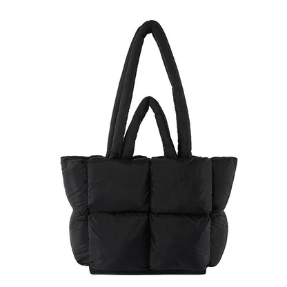Large Capacity Soft High-grade Cotton-filled Western Style All-matching Underarm Shoulder Bag