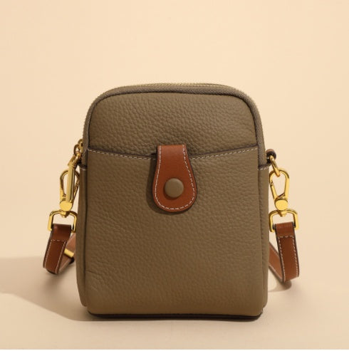 lychee pattern mobile phone bag small high quality leather crossbody bags for women wallet