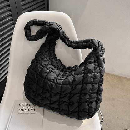 pleated cloud bag fashion shoulder portable large capacity