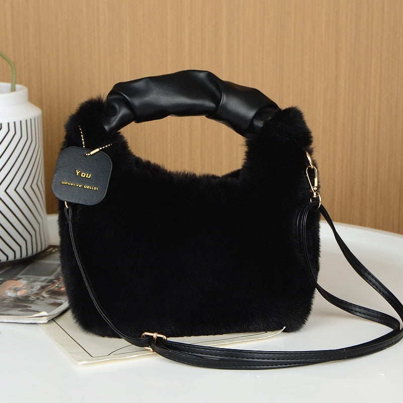plush bag womens shoulder crossbody handbag