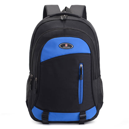 mens backpack fashion travel computer college student bag solid color college student bag