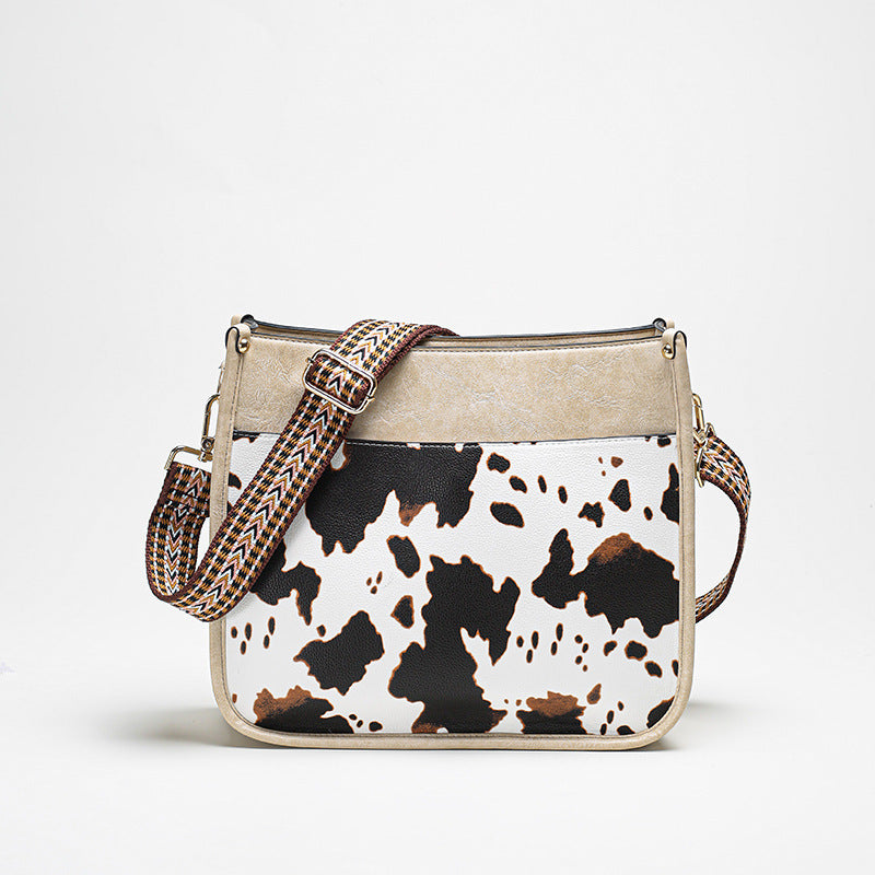 cows pattern one shoulder large capacity totes