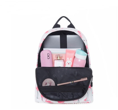 middle school student schoolbag female print backpack