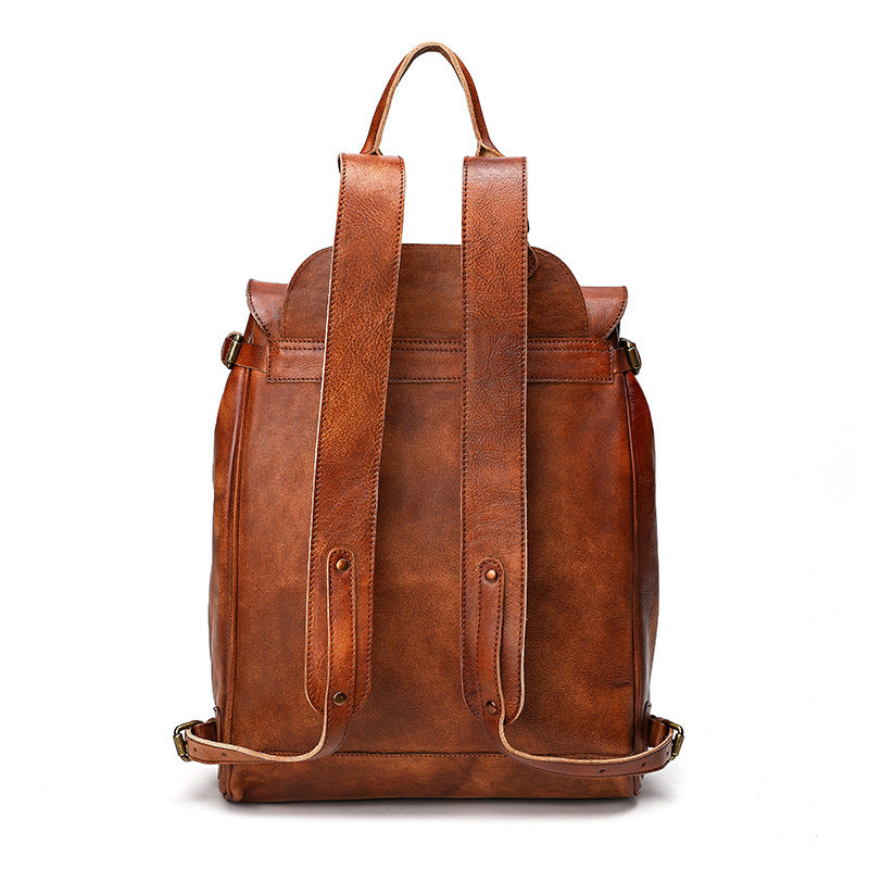 fashion leather casual business mens backpack