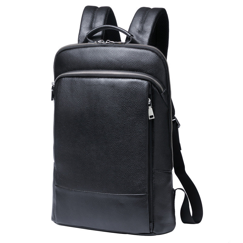 genuine leather backpack for mens outdoor leisure