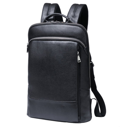 genuine leather backpack for mens outdoor leisure