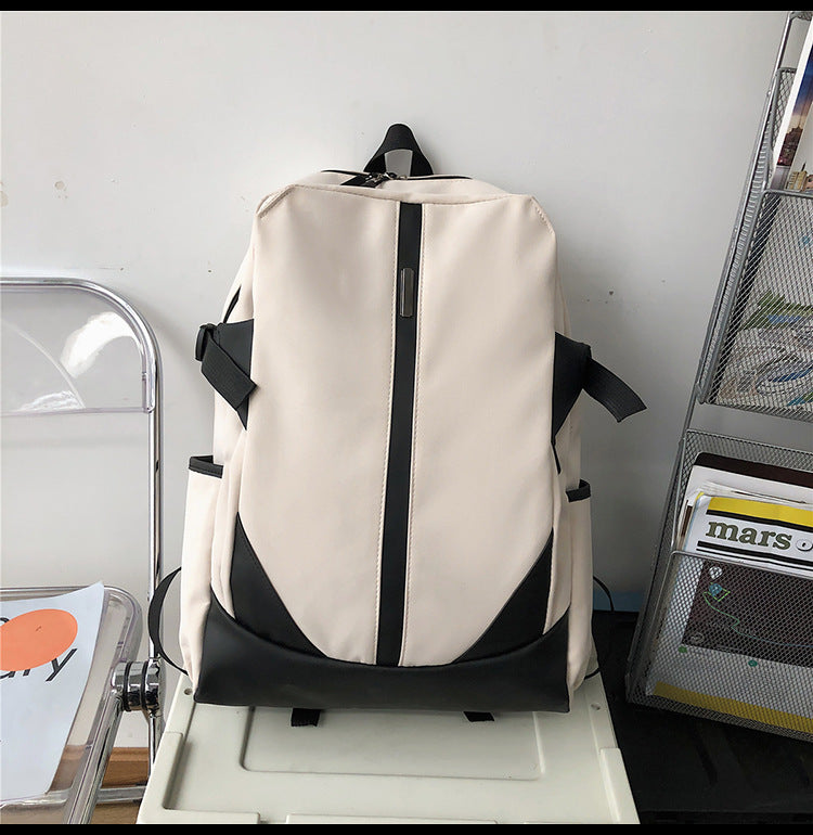 fashion simple large capacity solid color backpack