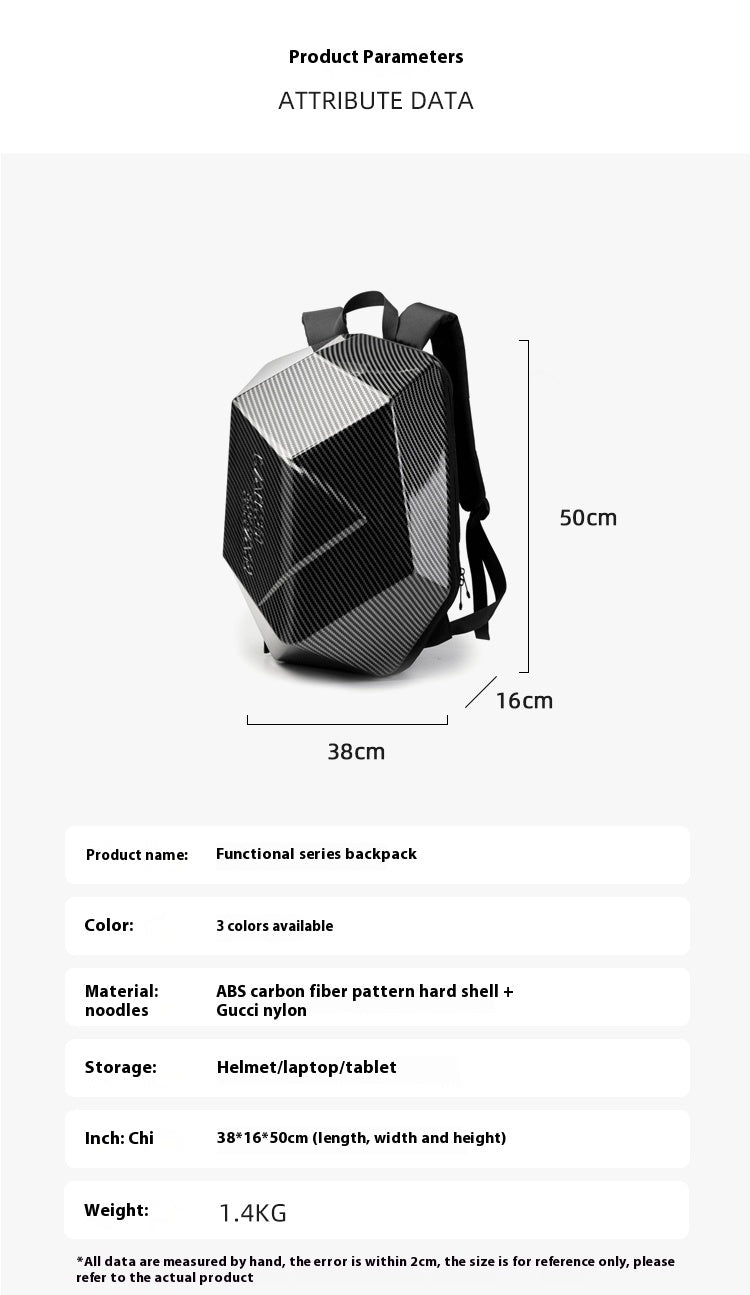 motorcycle knight hard shell backpack backpack