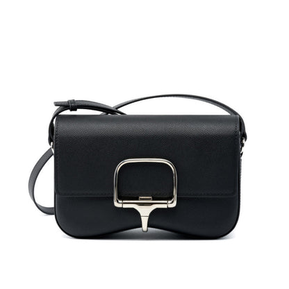 leather palm print shoulder messenger bag