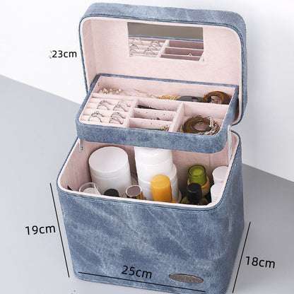 portable cosmetic storage box desktop jewelry