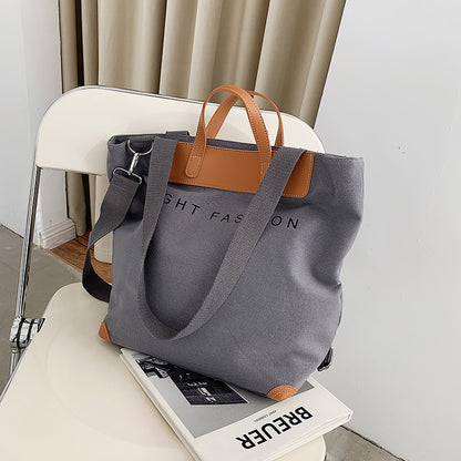 canvas shoulder bag women ins fashion messenger crossbody bags large capacity totes handbag