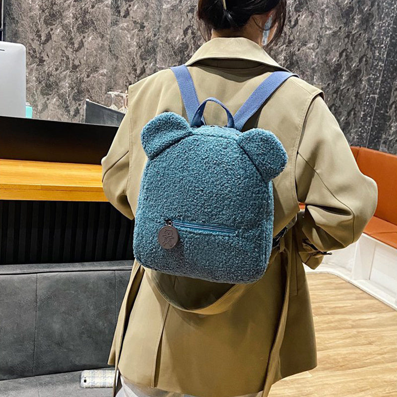 bear backpacks portable children travel shopping rucksacks womens cute bear shaped shoulder backpack