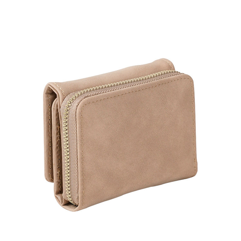 womens simple fashion personality frosted wallet