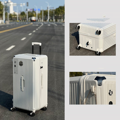 large capacity trolley case shock absorbing brake universal wheel password suitcase