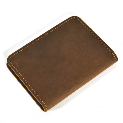 mens fashion retro leather wallet vertical