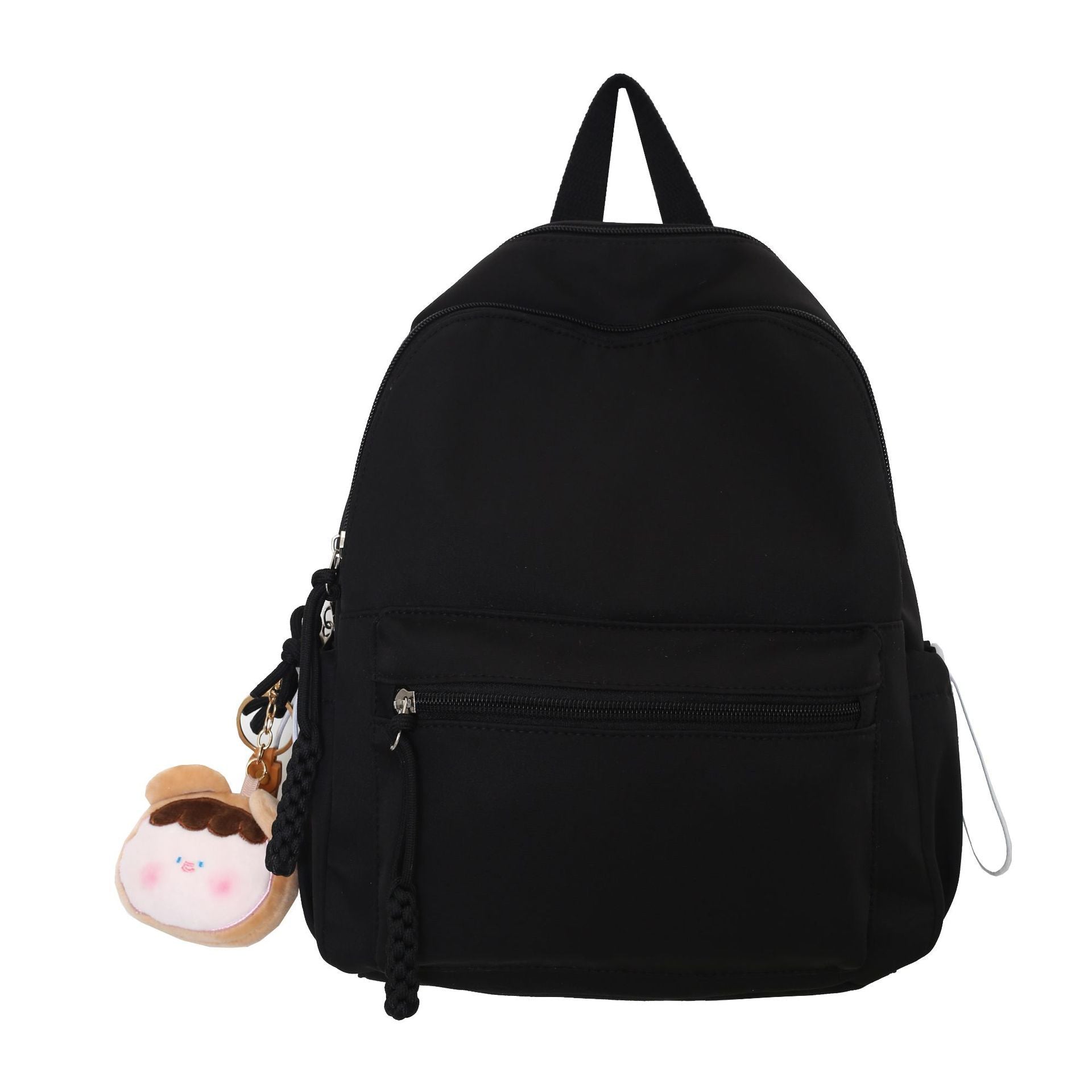 womens japanese style solid color raw backpack cute and lightweight travel