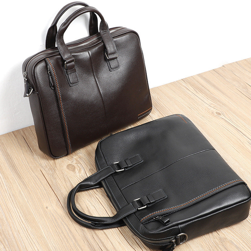 leather leather handbag for men