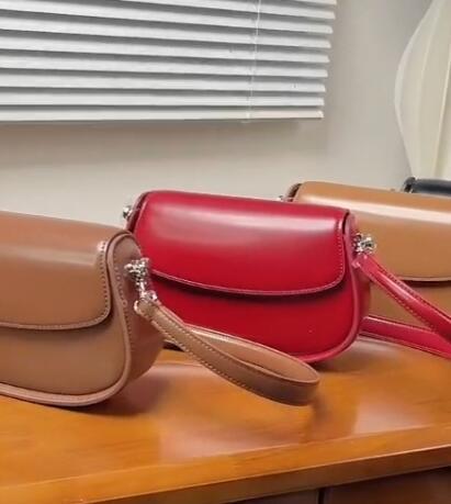 fashion underarm bag saddle bag crossbody genuine leather bag