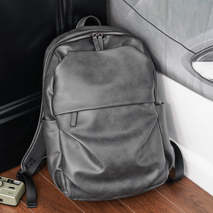 simple gray mens backpack computer travel
