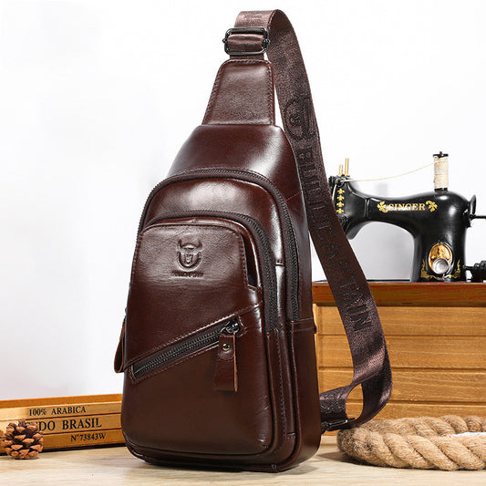 bull captain high grade large capacity genuine leather mens shoulder crossbody