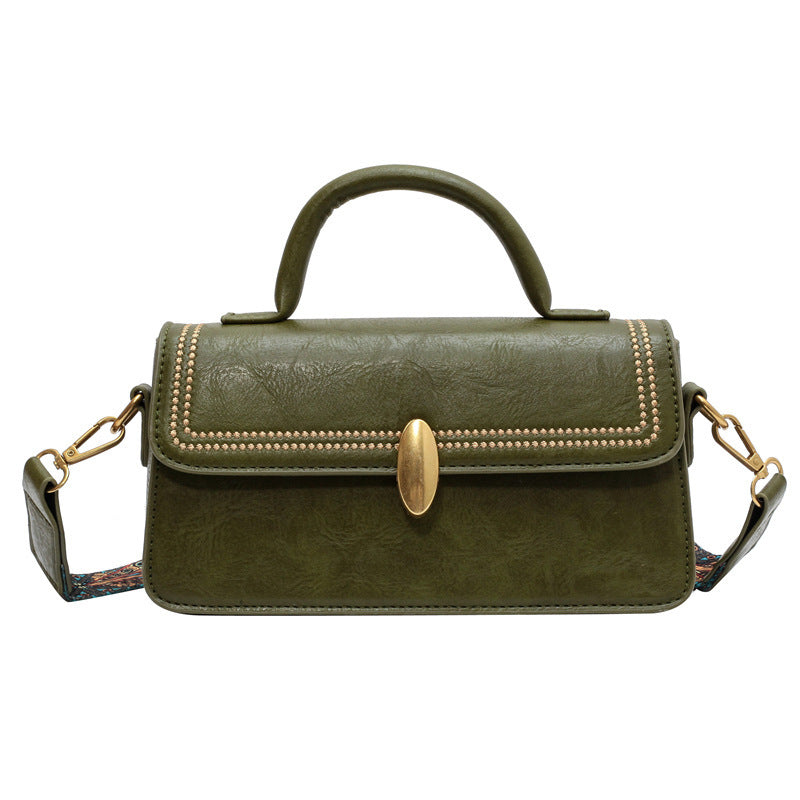 womens one shoulder portable small square bag