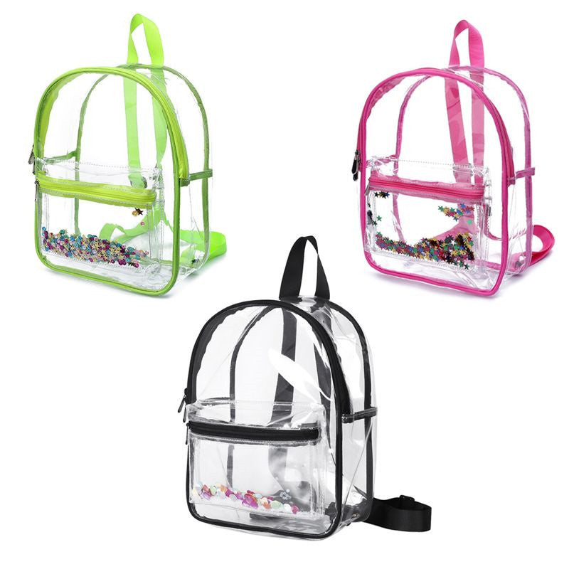 transparent waterproof pvc childrens backpack schoolbag