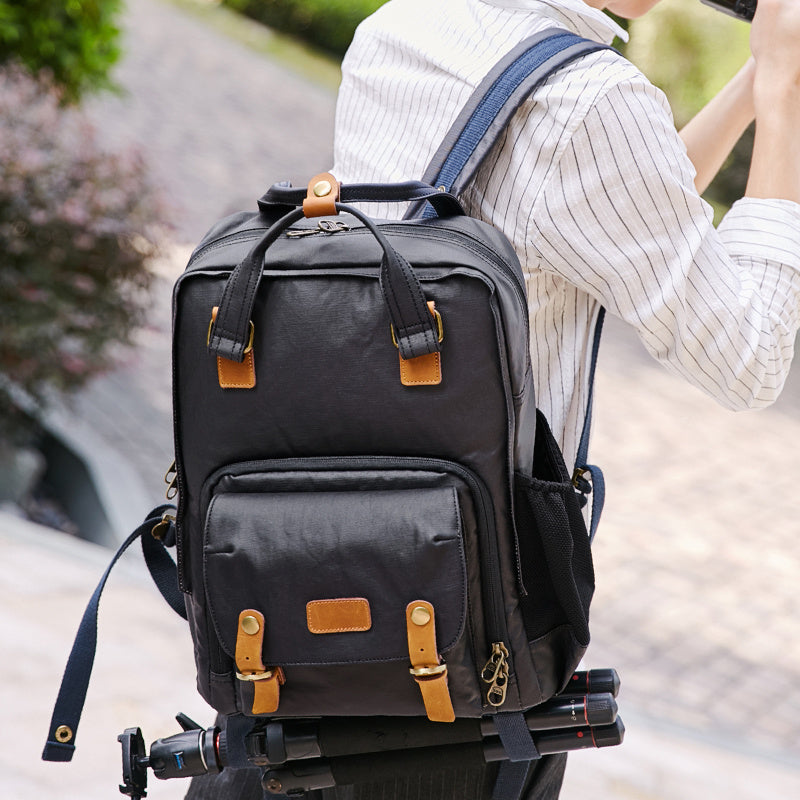 cotton canvas leisure photography shoulder vintage camera backpack