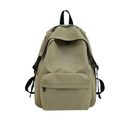 new japanese and korean early high school student bag nylon solid color waterproof lightweight backpack college students couple backpack