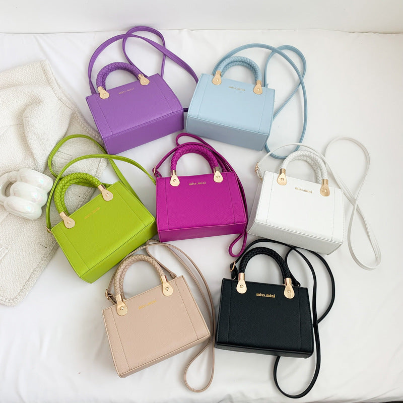 womens bag trendy fashion ins lychee pattern portable