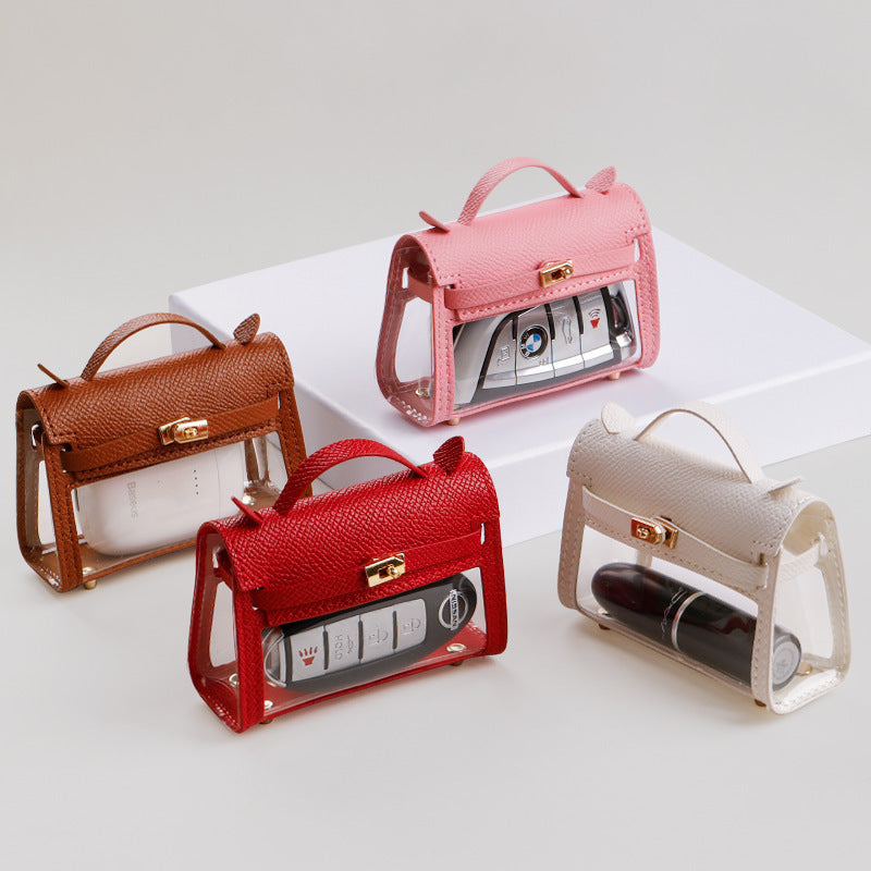 internet celebrity transparent handbag cross body bag storage bag