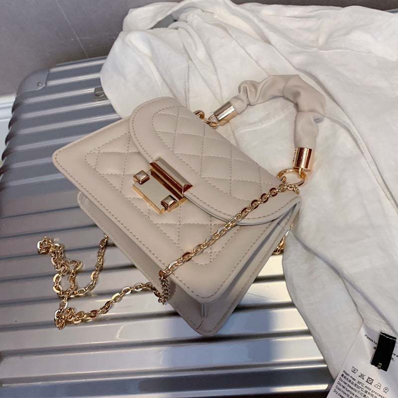 summer new fashion chain messenger net red ladies rhombus small square bag