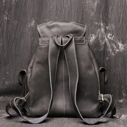 backpack women crazy horse leather