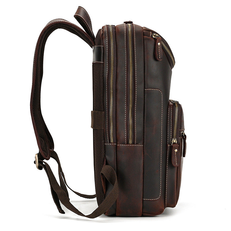 leather backpack vintage backpack mens cowhide