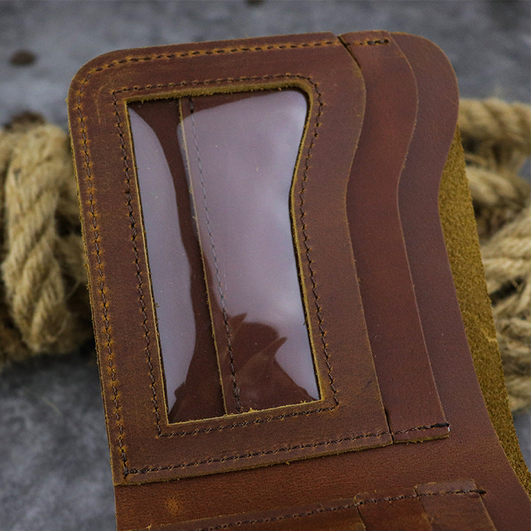 leather simple multi card wallet