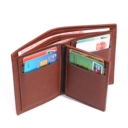 wallet men short leather wallet wallet men