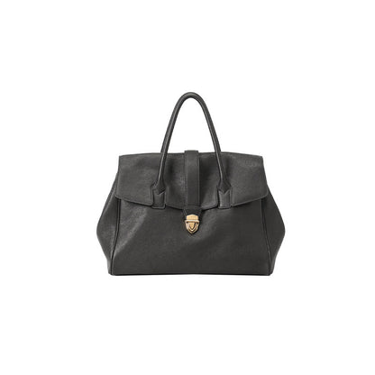 womens genuine leather retro large capacity commuter first layer vegetable tanned bag