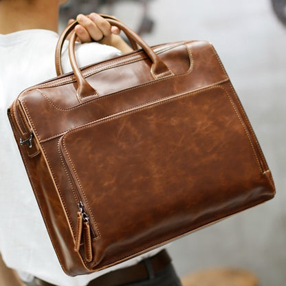 genuine leather new mens handbag