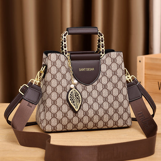 womens vintage fashion print handbag