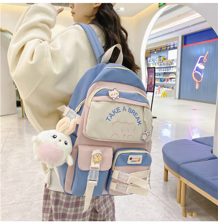 cute junior high school student large capacity backpack